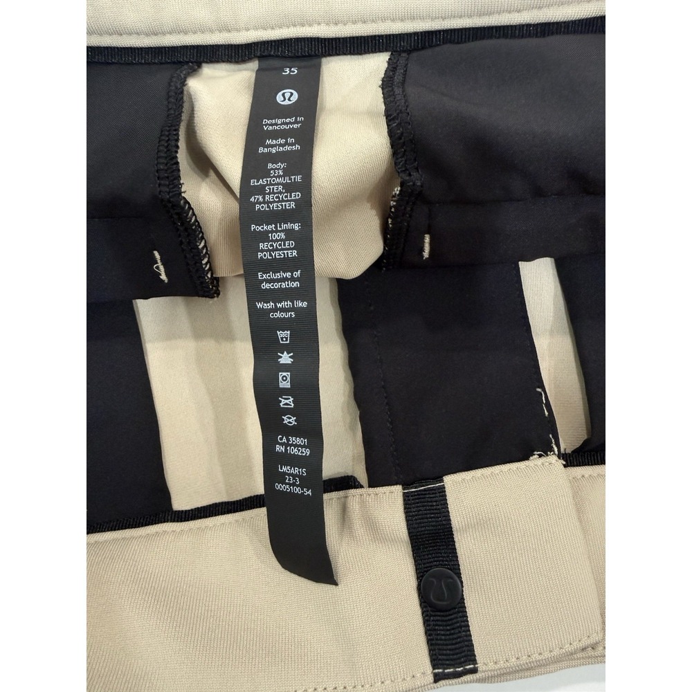 Lululemon ABC Classic-Fit Trouser Beige Performance Size 35X26 LM5AR15 - Picture 5 of 6